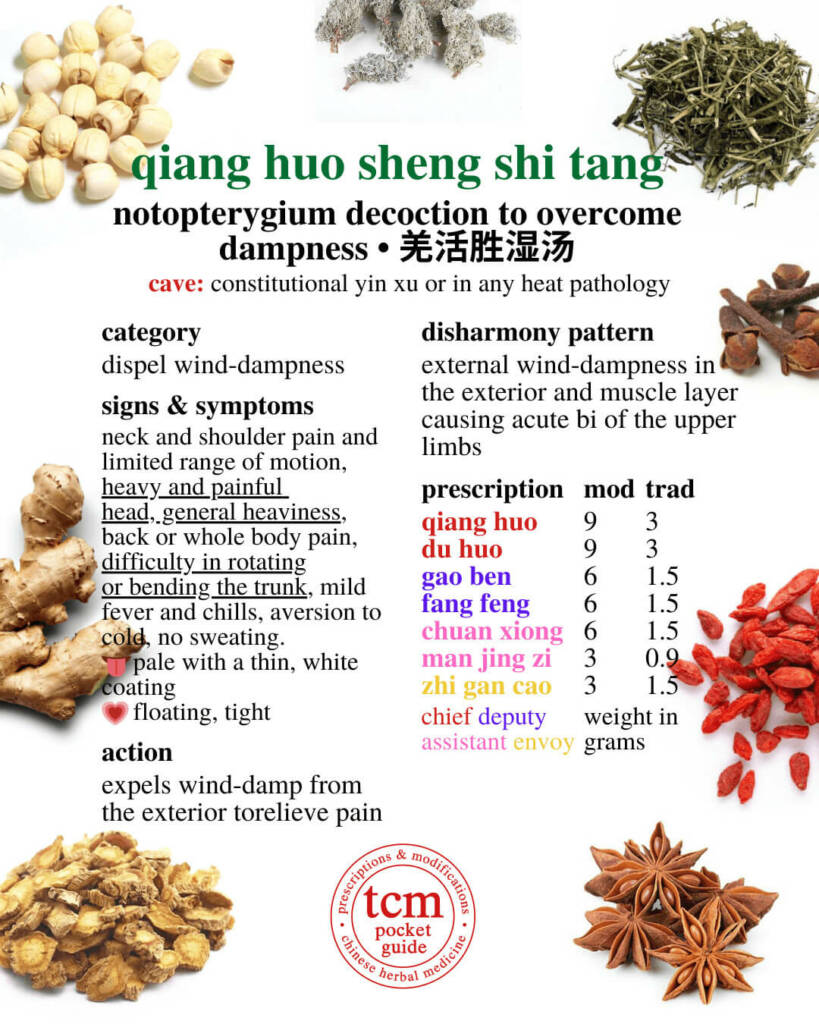 qiang huo sheng shi tang prescription - tcm pocketguide