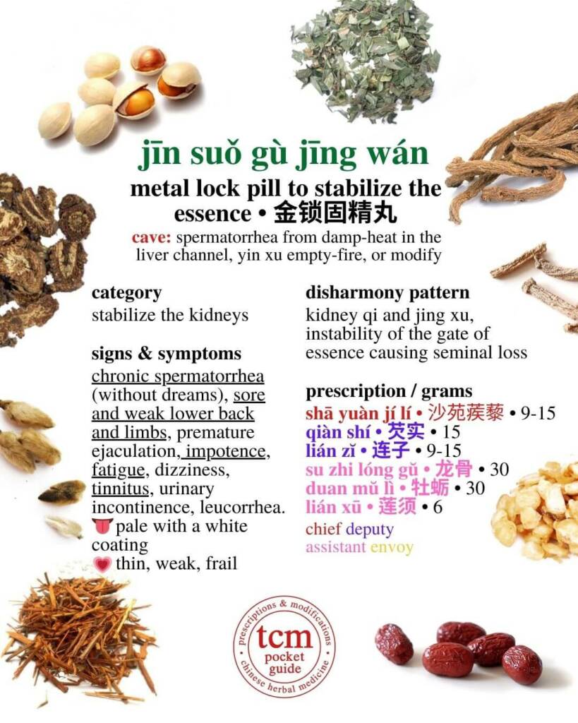 jin suo gu jing wan prescription - tcm pocketguide