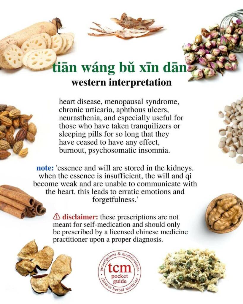 tian wang bu xin dan western interpretation