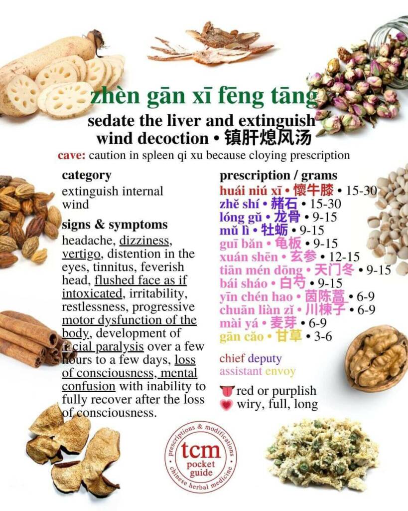 Zhen Gan Xi Feng Tang presctiption - tcm pocketguide