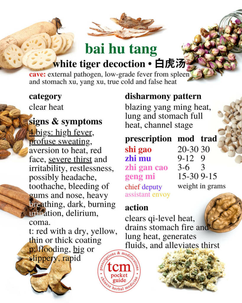 bai hu tang prescription - tcm pocketguide