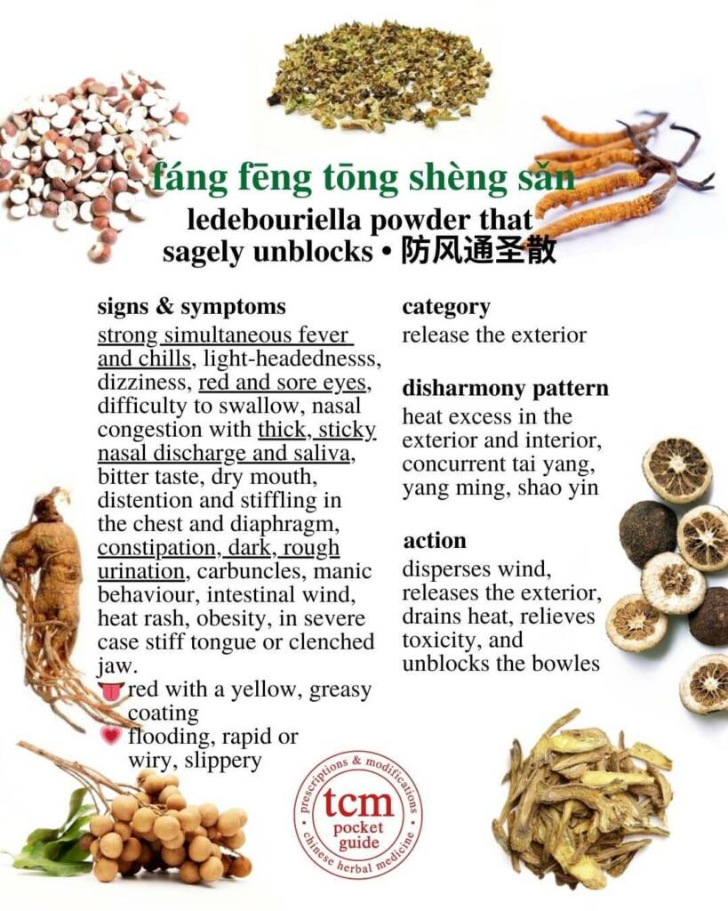 fang feng tong sheng san prescription - tcm pocketguide