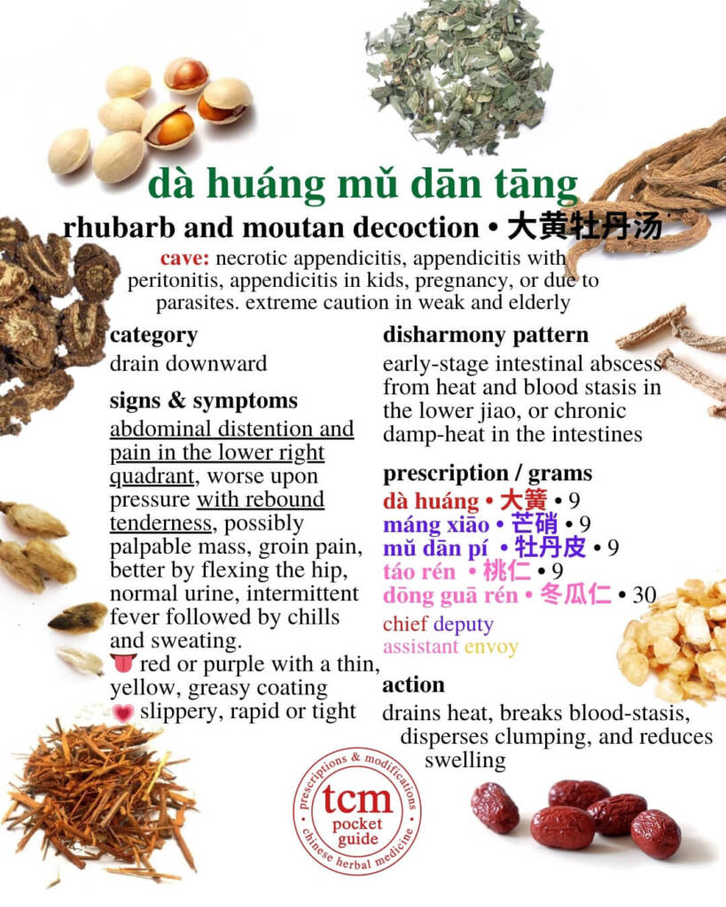 da huang mu dan tang prescription - tcm pocketguide