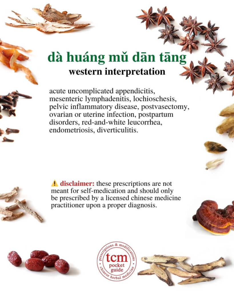 da huang mu dan tang western interpretation